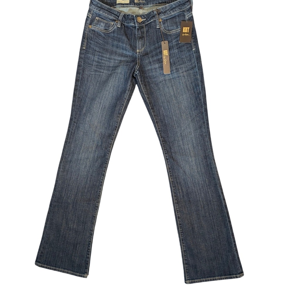 KUT from the Kloth Karen Baby Bootcut Jeans Dark Wash Blue Denim Size 6 NEW
